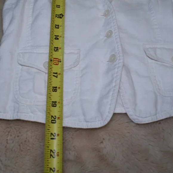 Michael Kors White Linen Vest Size Large - Picture 7 of 10